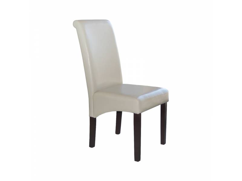 MALEVA-H Καρέκλα Ξύλο - PU Ivory