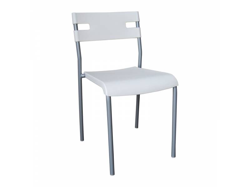 SWIFT Καρέκλα Στοιβαζόμενη Μέταλλο Βαφή Silver