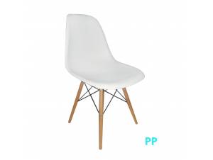 ART Wood Καρέκλα Ξύλο - PP Άσπρο Pro