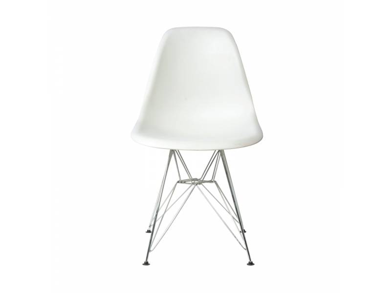 ART Καρέκλα Τραπεζαρίας Κουζίνας Μέταλλο Χρώμιο - PP Άσπρο