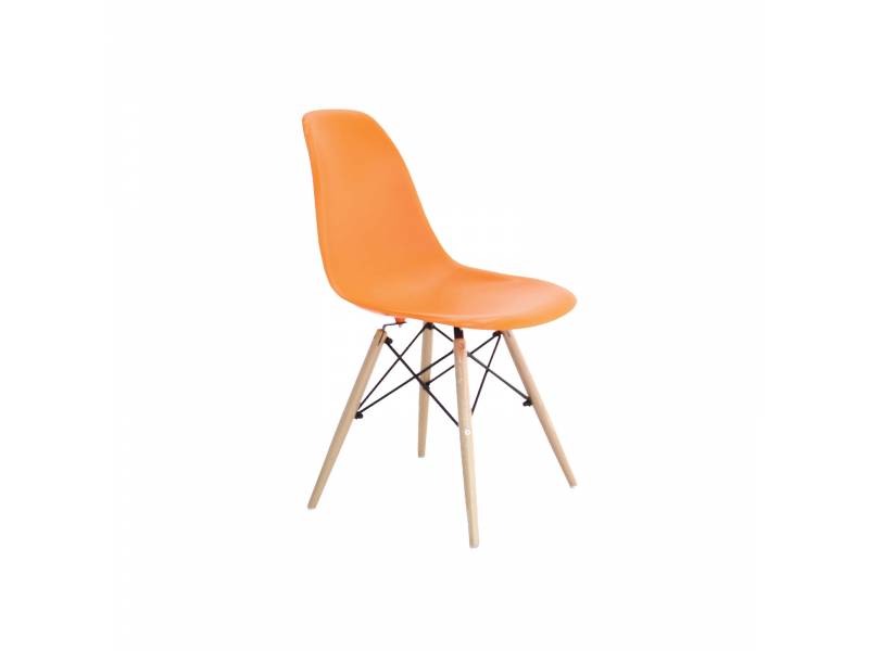 ART Wood Kαρέκλα Τραπεζαρίας Κουζίνας Ξύλο - PP Πορτοκαλί