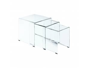 GLASSER Set 3  Βοηθητικά Τραπεζάκια