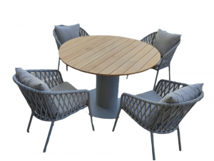 Set 5 τεμ. Τραπεζαρία Αλουμινίου - TEAK