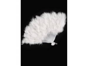 Βεντάλια Λευκή Με Πούπουλα