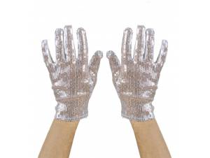 Γάντια Ασημί Με Πούλιες