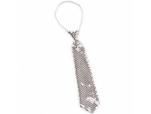 Γραβάτα Ασημί με Πούλιες