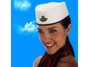 Καπέλο Αεροσυνοδού Λευκό