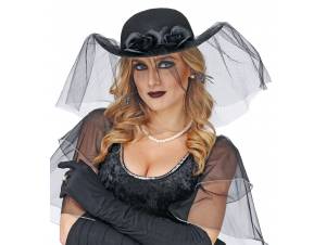 Καπέλο Χήρας Με Τούλι,...