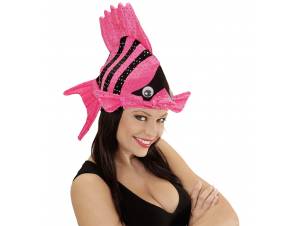 Καπέλο Ψάρι Με Ρίγες Ροζ Μαύρο