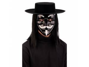 Μάσκα Anonymous Μαύρη Πλαστική