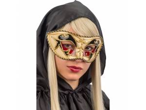 Μάσκα Βενετσιάνικη Μαύρο Χρυσό
