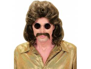 Περούκα 70's Και Μουστάκι