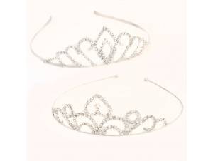 Τιάρα ασημί με διαμαντάκια