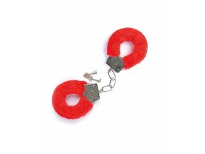 Χειροπέδες Με Κόκκινο Γουνάκι