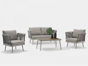 Καθιστικό Σέτ 4τμχ Αλουμίνιο - Rope έπιπλα κήπου bigstore.gr