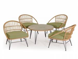 Σαλόνι set 5 τμχ Rattan-Μεταλλικό έπιπλα κήπου bigstore.gr