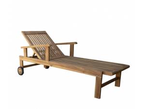 Ξύλινη ξαπλώστρα Teak έπιπλα κήπου bigstore.gr