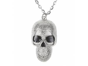 Κολιέ Νεκροκεφαλή ασημί