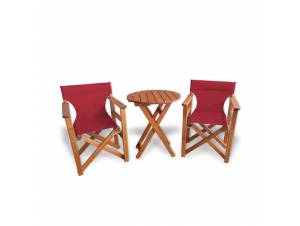 Set 3 τμχ. Τραπεζάκι με καρέκλες σκηνοθέτη έπιπλα κήπου bigstore.gr