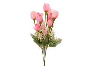  ΡΟΖ ΜΠΟΥΚΕΤΟ ΜΕ 7 ΤΟΥΛΙΠΕΣ...