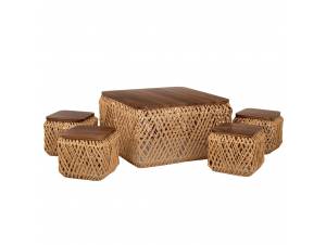  ΣΕΤ 5 ΠΛΕΧΤΟ ΤΡΑΠΕΖΙ ΜΕ 4...