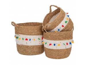  ΣΕΤ 3 ΚΑΛΑΘΙ RATTAN  ΜΕ...