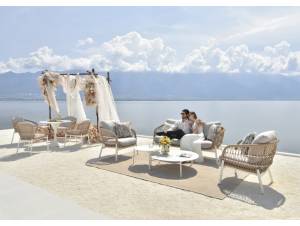 Bari-White Lounge Set