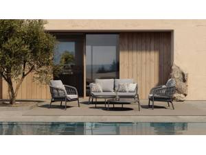 Bari-Anthracite Lounge Set