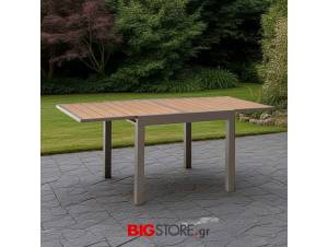 Τραπέζι αλουμινίου-Polywood επεκτεινόμενο 90 - 180 x 90 cm
