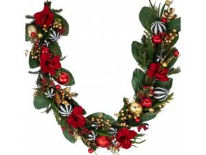 Κόκκινη γιρλάντα με τεχνητά...