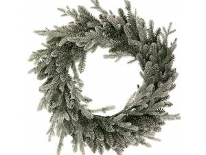 Πράσινο χιονισμένο στεφάνι...