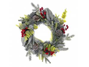 Χιονισμένο στεφάνι με...