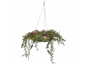 Κρεμαστό στεφάνι με κόκκινα...