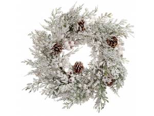 Χιονισμένο στεφάνι με λευκά...