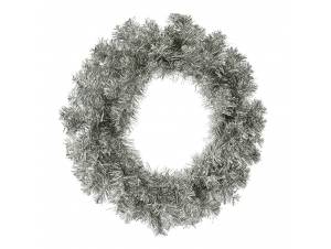 Στεφάνι 50 εκ. ασημί PVC 100%