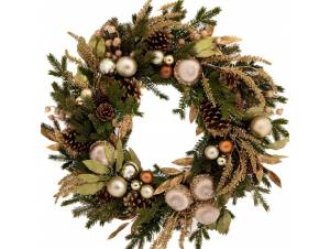 Πράσινο στεφάνι με πεύκο με...