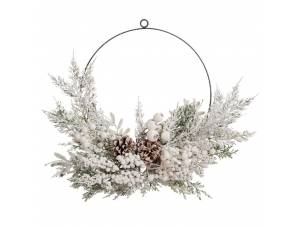 Χιονισμένο στεφάνι με λευκά...