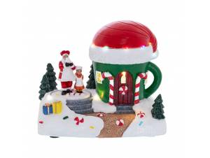 Φωτιζόμενο σκηνικό με σπίτι...