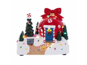 Φωτιζόμενο σκηνικό με σπίτι...