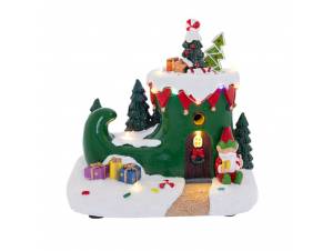 Φωτιζόμενο σκηνικό με σπίτι...