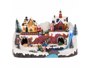 Φωτιζόμενο χωριό με κίνηση...