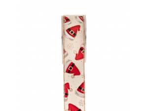 Κορδέλα . SANTA HAT 4,5 εκ.x9m