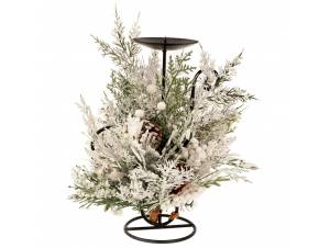 Χιονισμένο κηροπήγιο με...