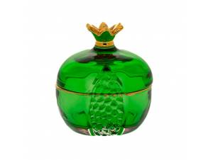 Πράσινο γυάλινο ρόδι με...