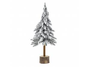 Χιονισμένο δένδρο σε ξύλινο...