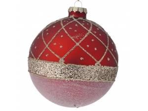 Κόκκινη μπάλα με χρυσές...