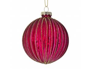 Μπορντό γυάλινη μπάλα 8 εκ....