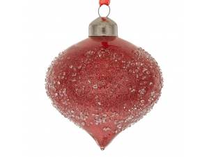 Σετ 6 κόκκινη γυάλινη μπάλα...