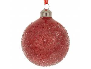 Σετ 6 κόκκινη γυάλινη μπάλα...