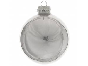 Γυάλινη ασημί μπάλα 8 εκ....